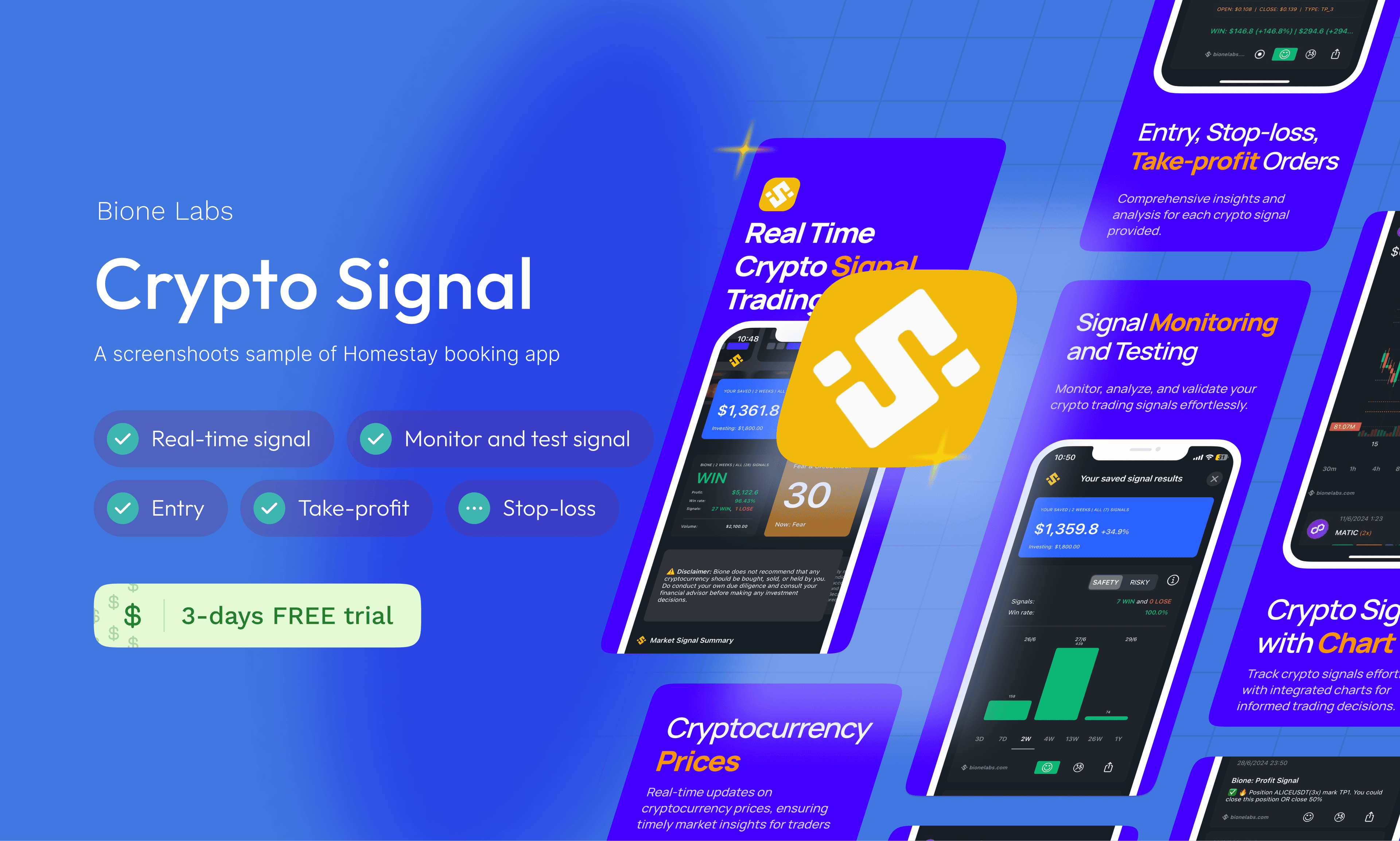 Bione: Real Time Crypto Signal screenshot 1
