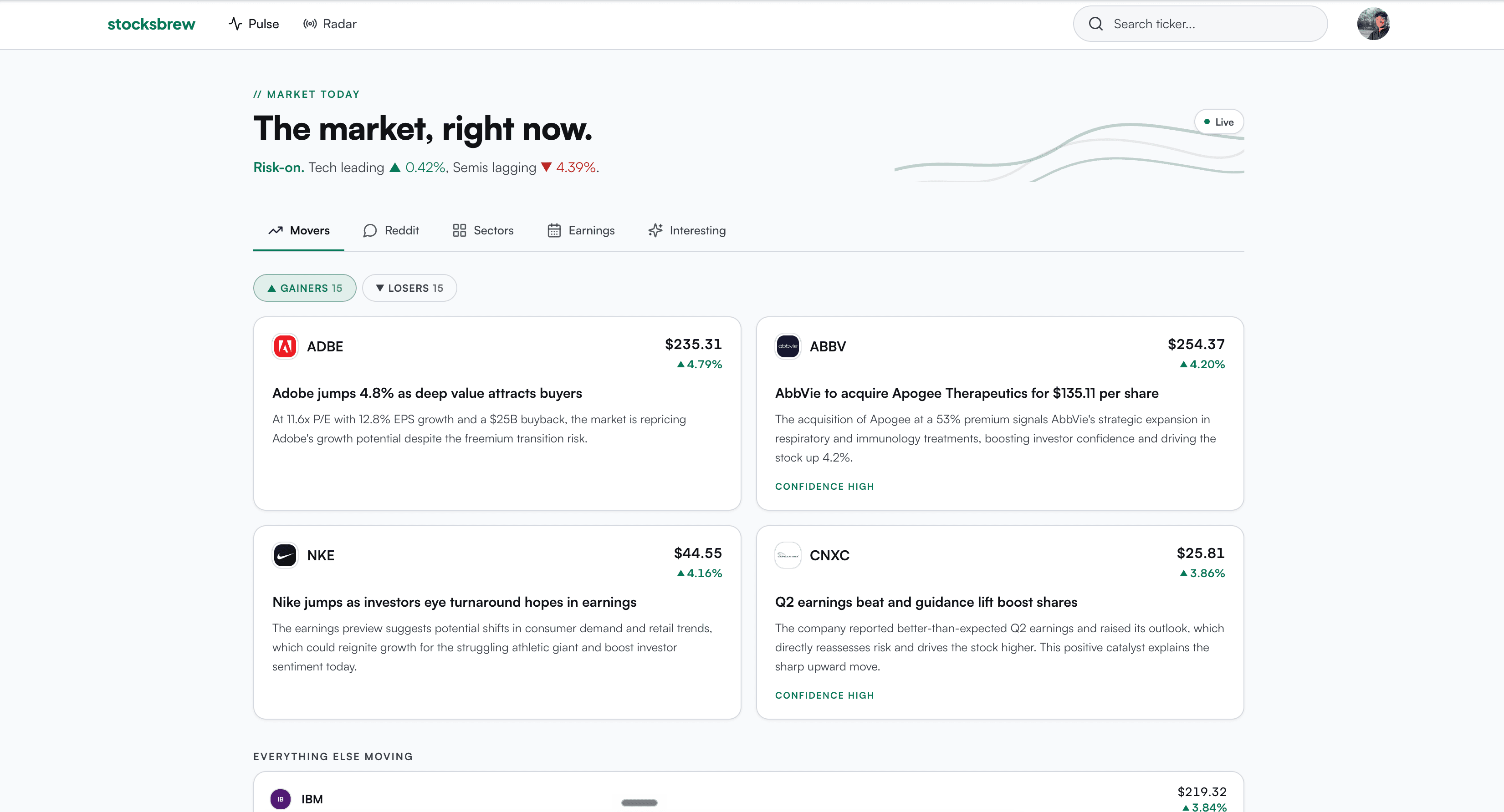 StocksBrew screenshot 1