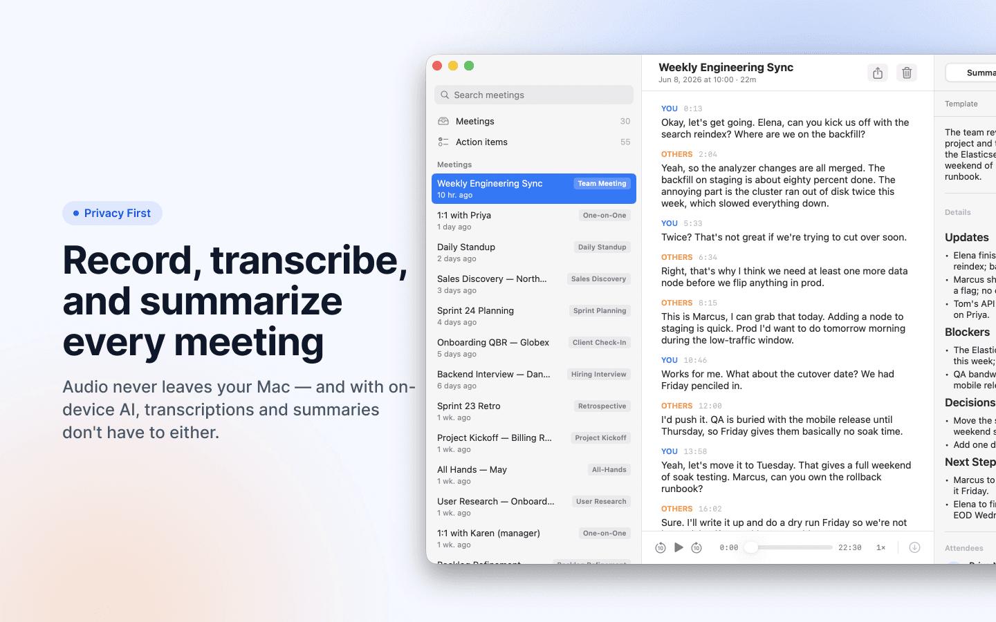MeetingMemo screenshot 1