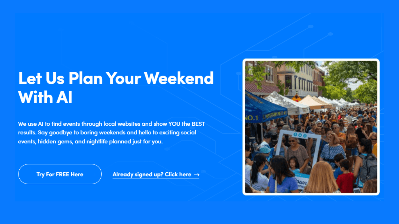 Planmyweekend.ai screenshot 1