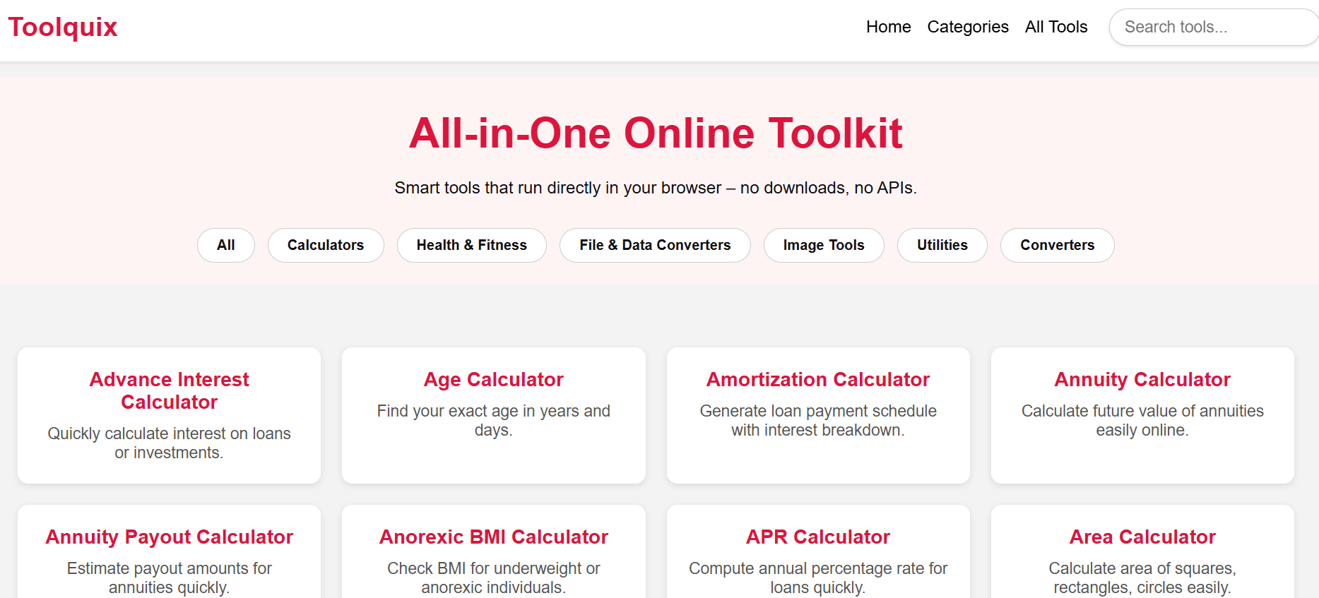 Toolquix screenshot 1