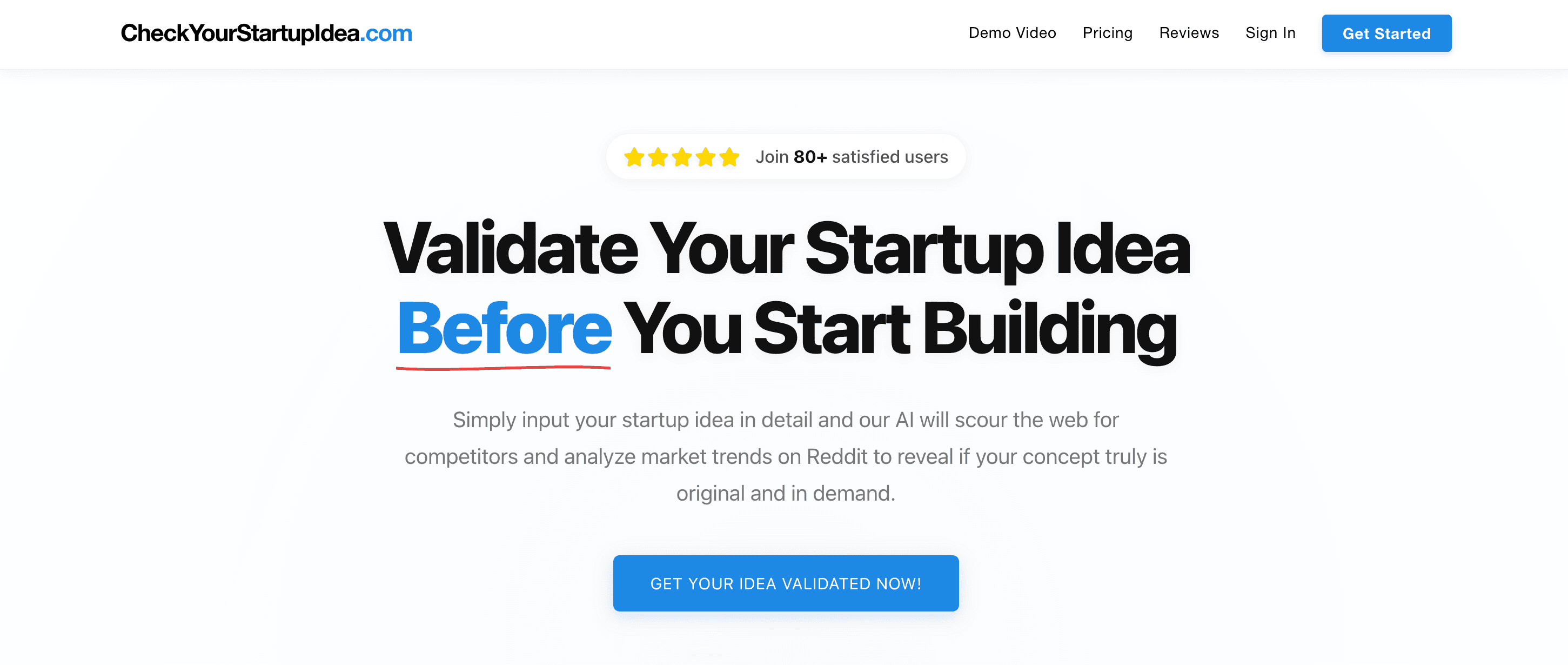 CheckYourStartupIdea.com screenshot 1