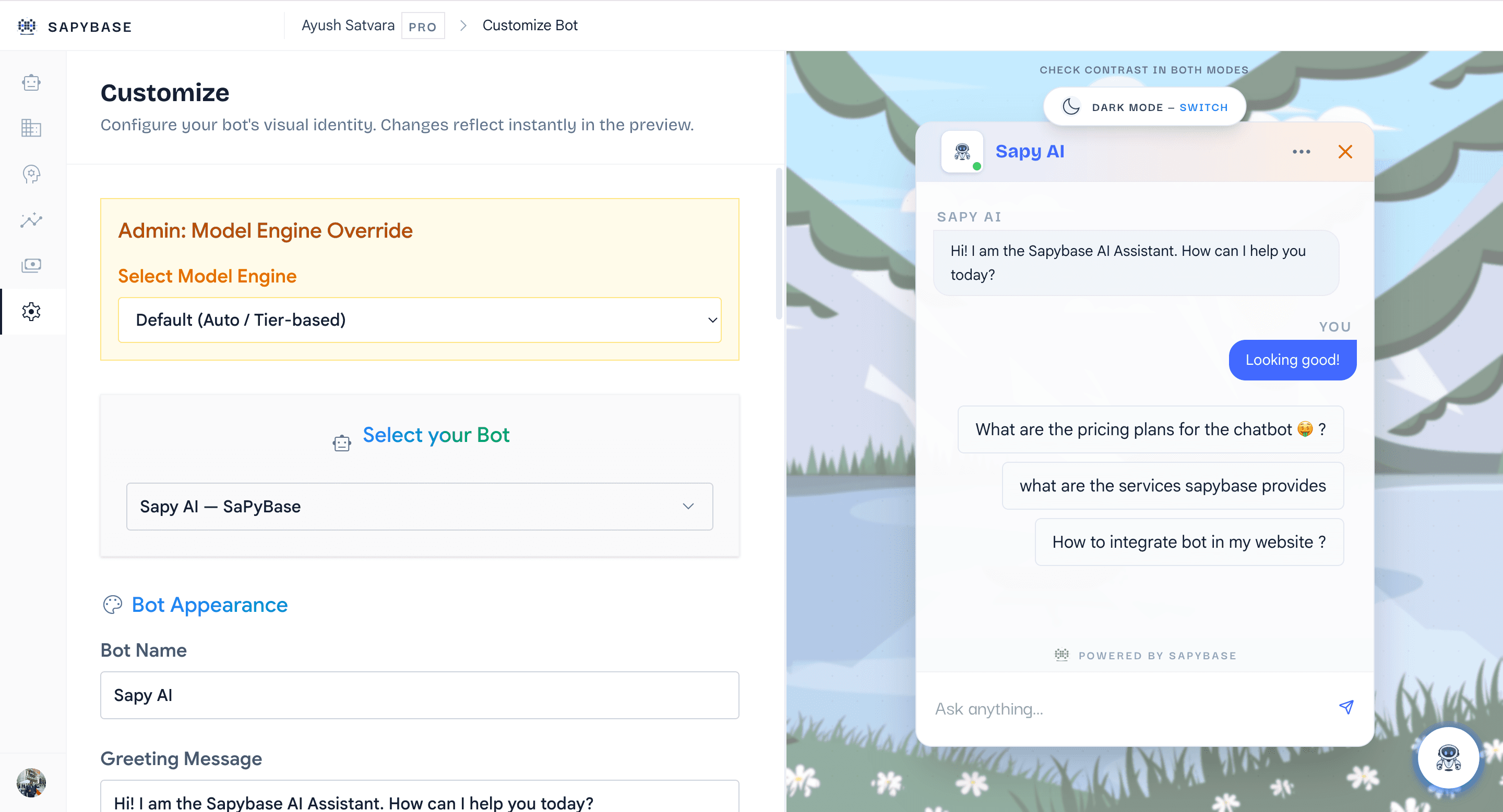 Sapybase  screenshot 1