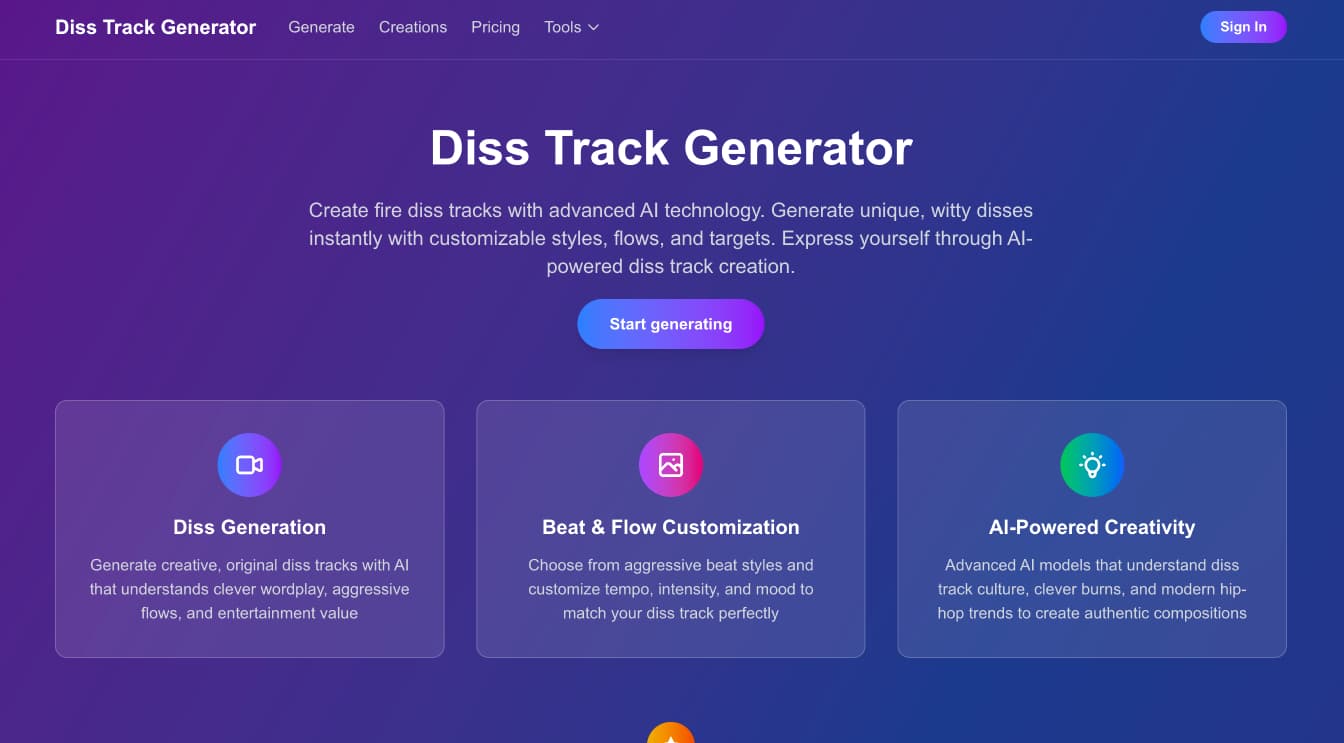 Diss Track Generator screenshot 1