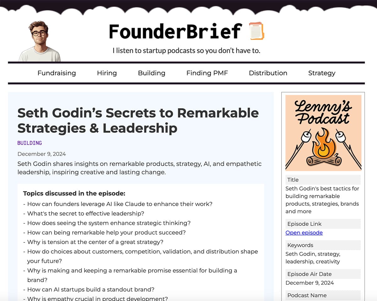 FounderBrief   screenshot 1