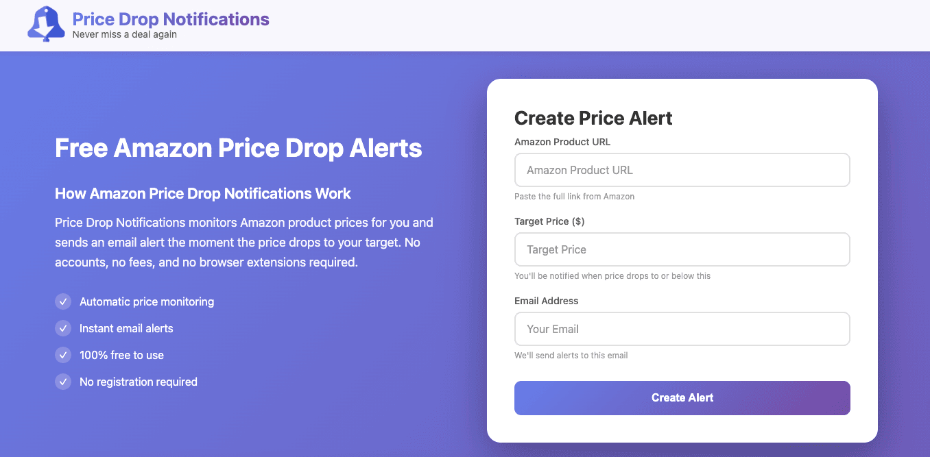 Price Drop Notifications screenshot 1