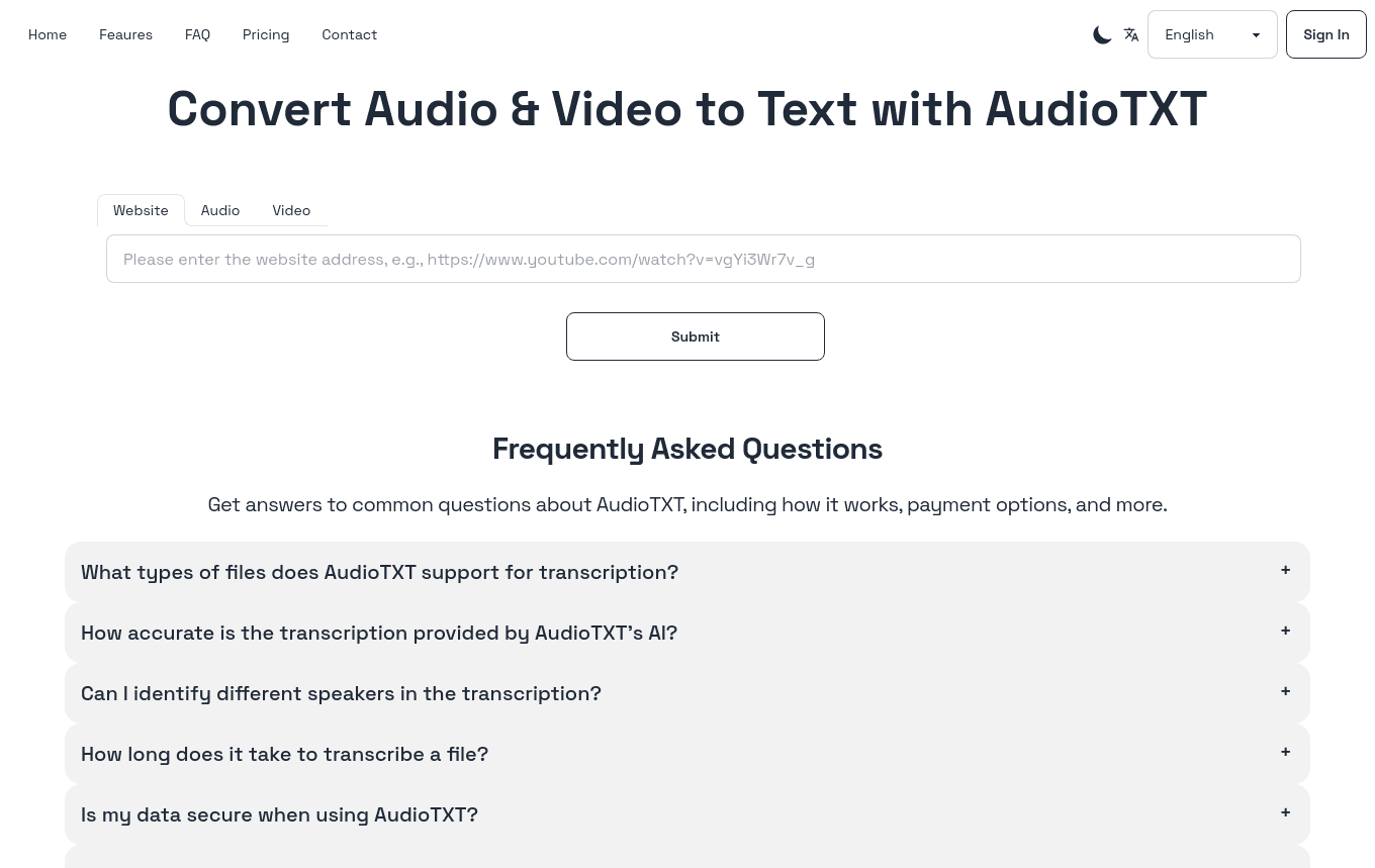 AudioTxt screenshot 1