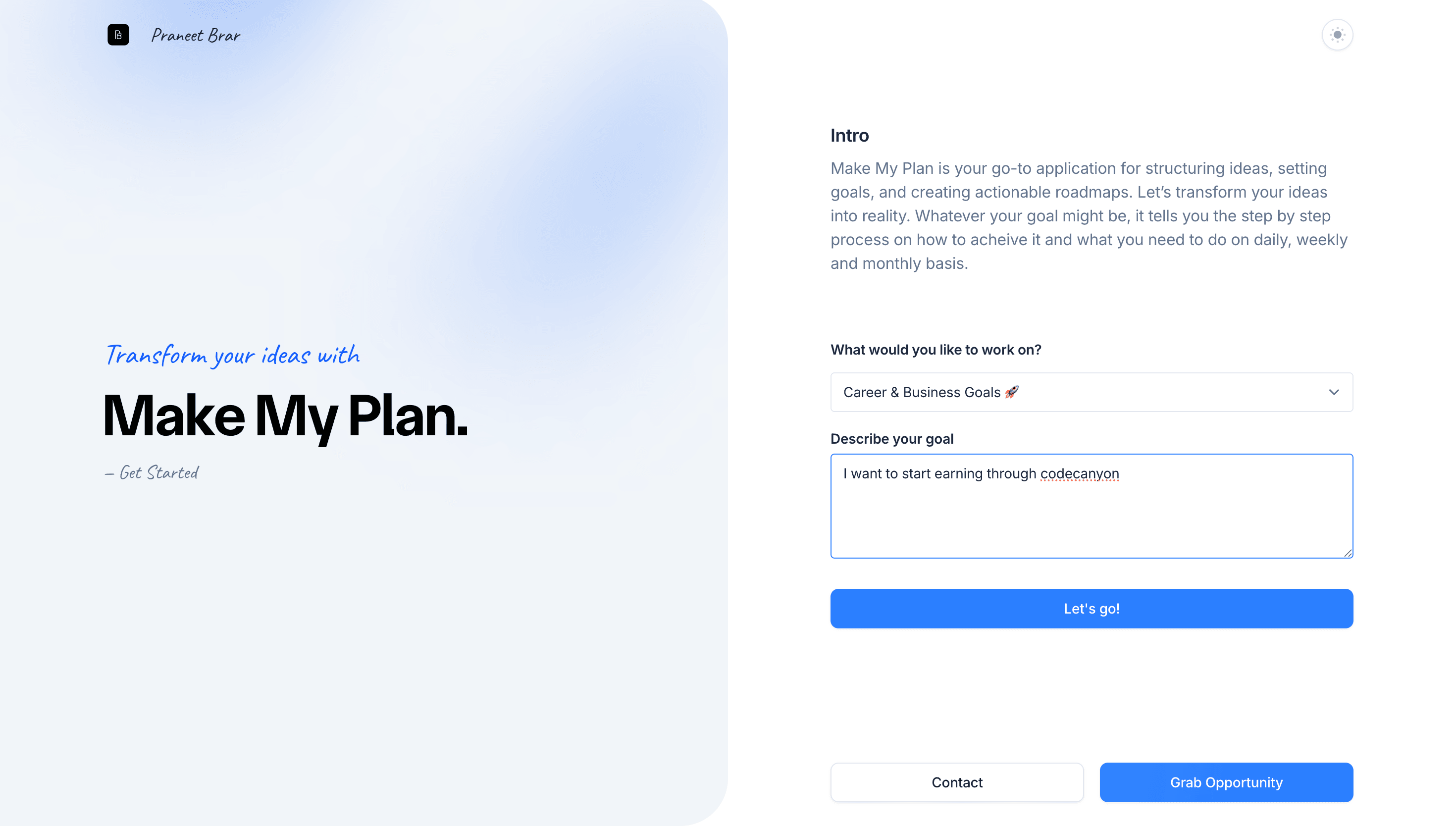 Make My Plan screenshot 1