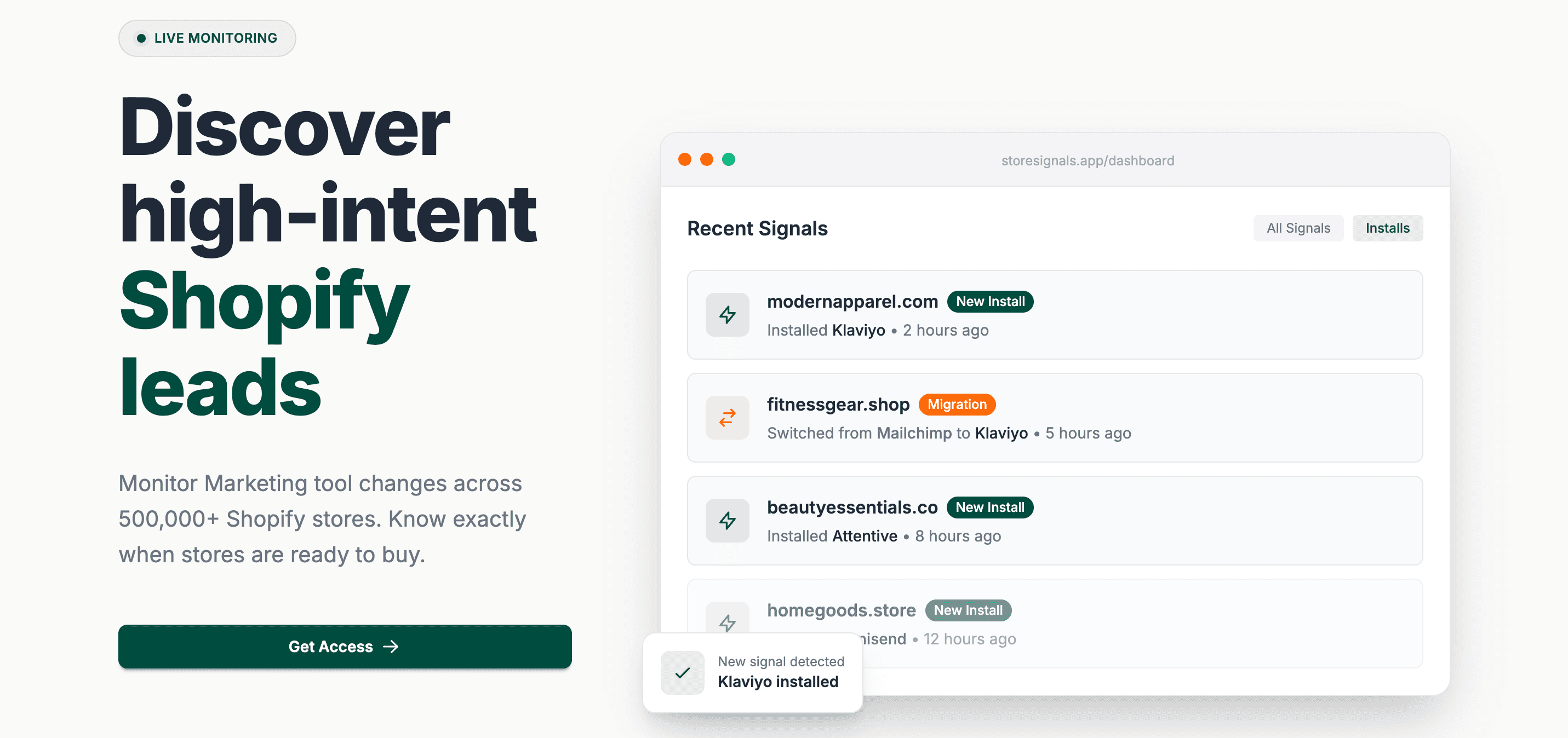 Store Signals screenshot 1