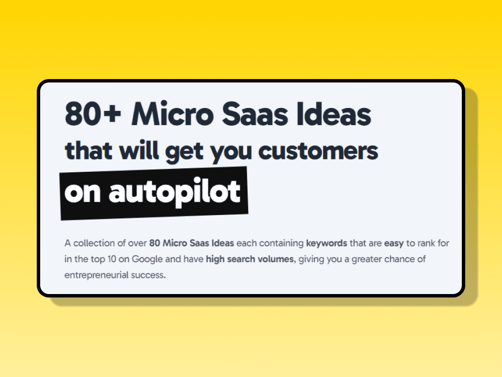 80+ Micro Saas Ideas screenshot 1