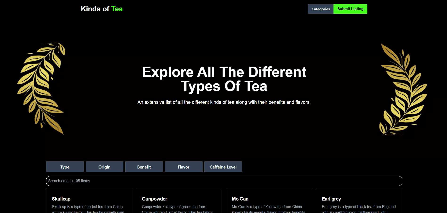 Kinds of Tea screenshot 1