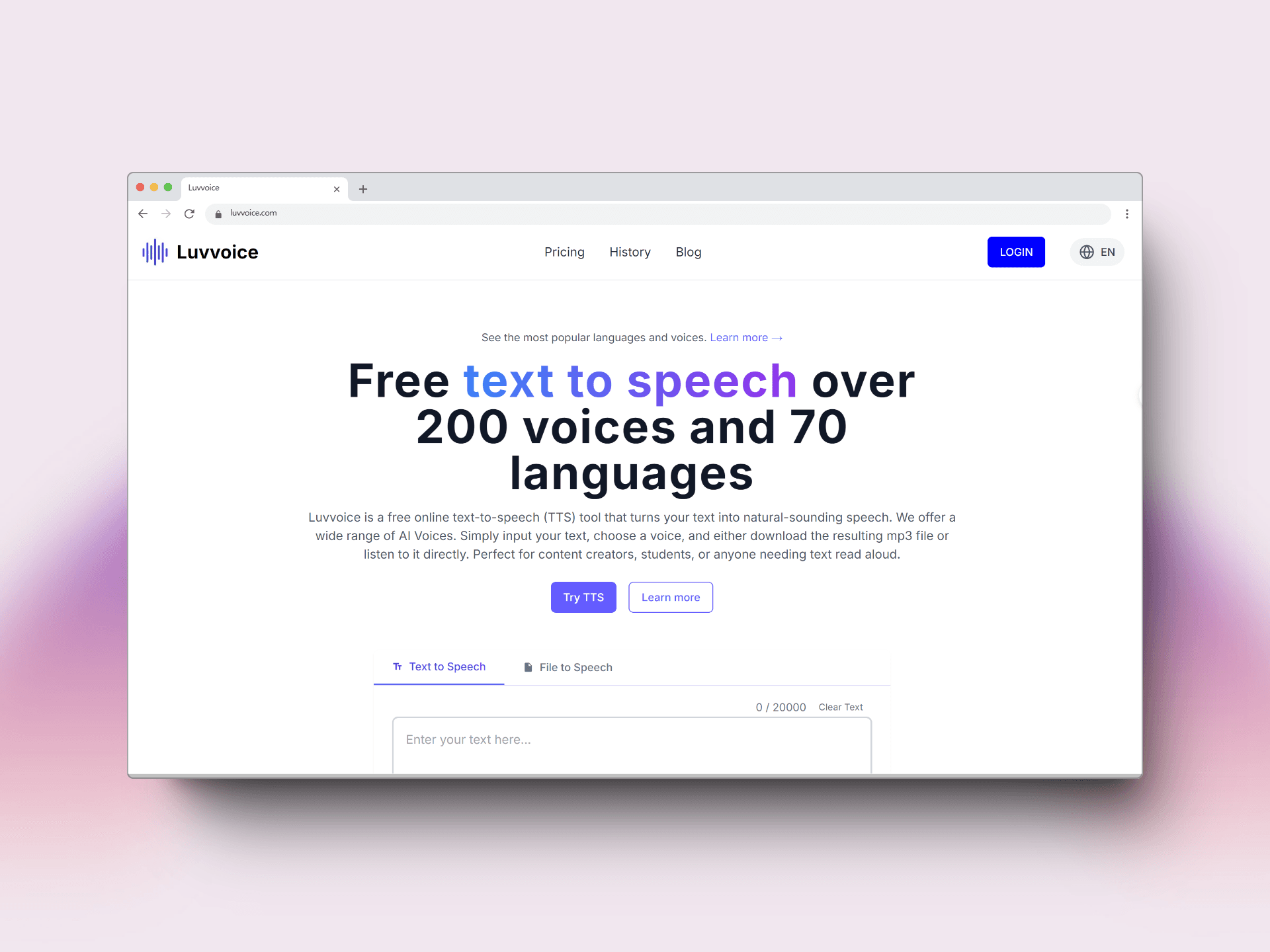 Luvvoice screenshot 1