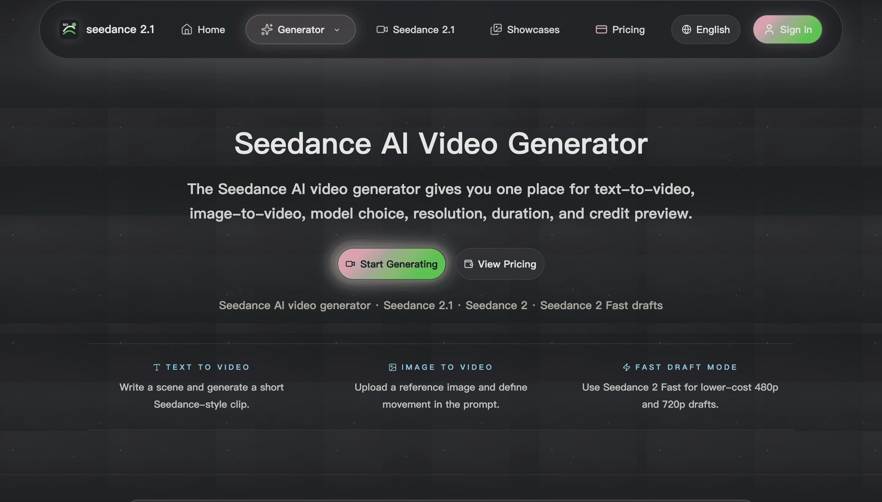 Seedance 2.1 screenshot 1