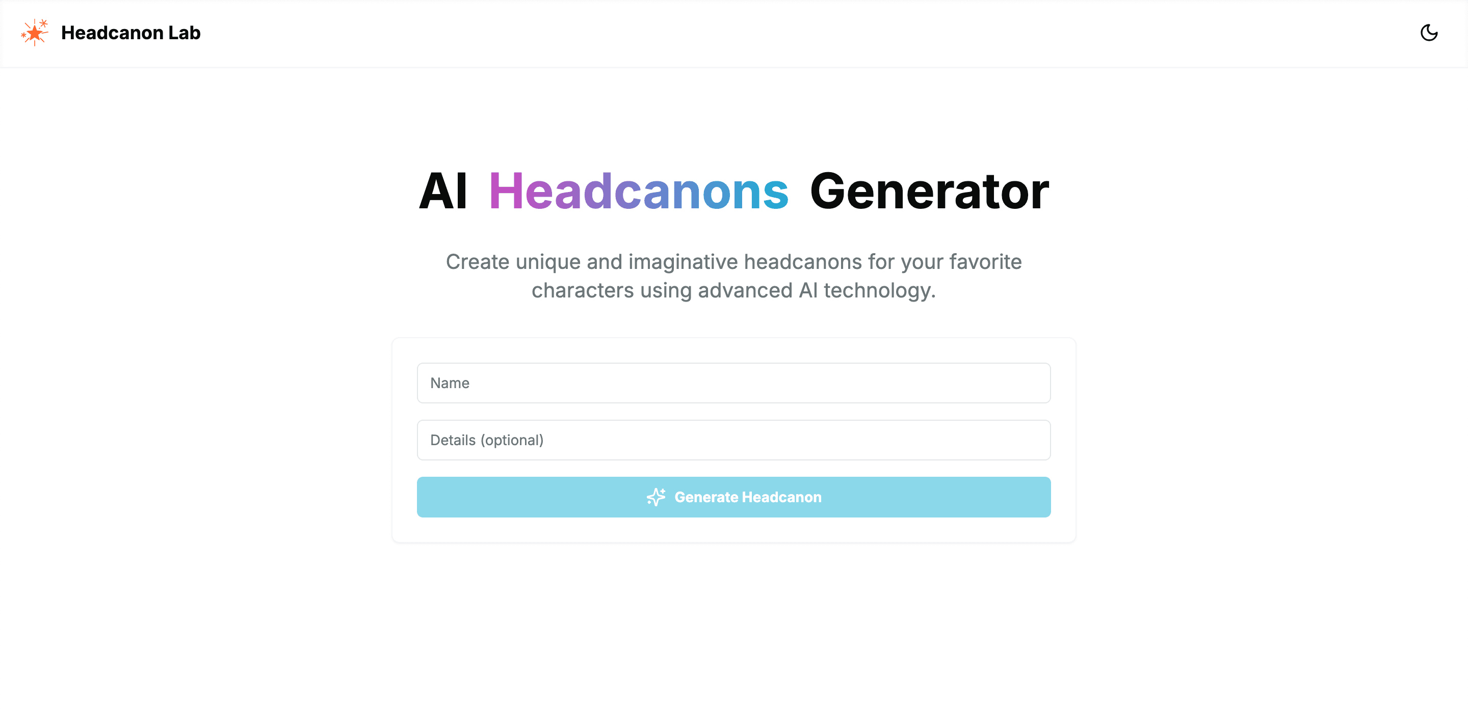 AI Headcanons Generator screenshot 1