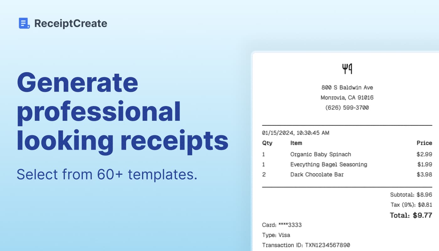 ReceiptCreate screenshot 1