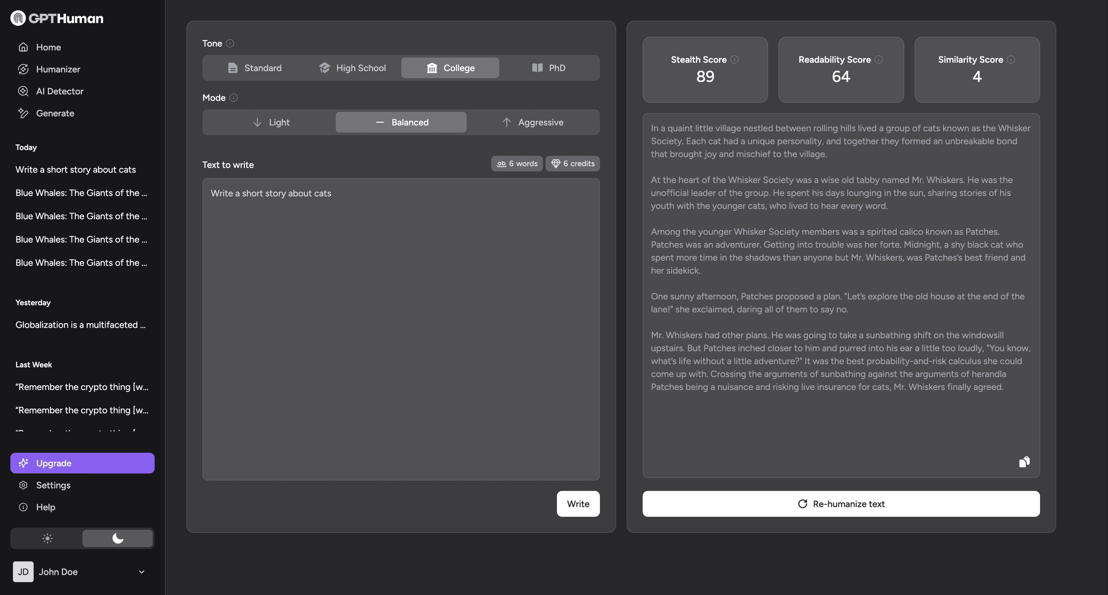 GPTHuman screenshot 1