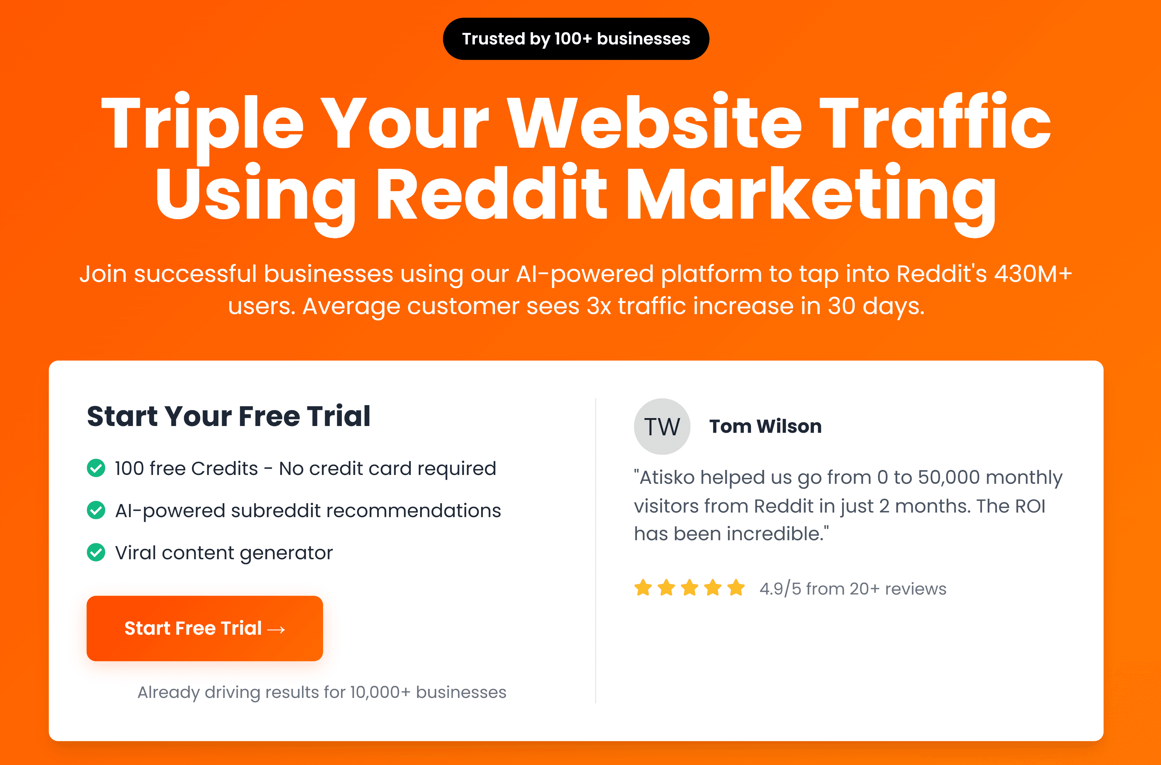 Atisko - Reddit marketing that works screenshot 1