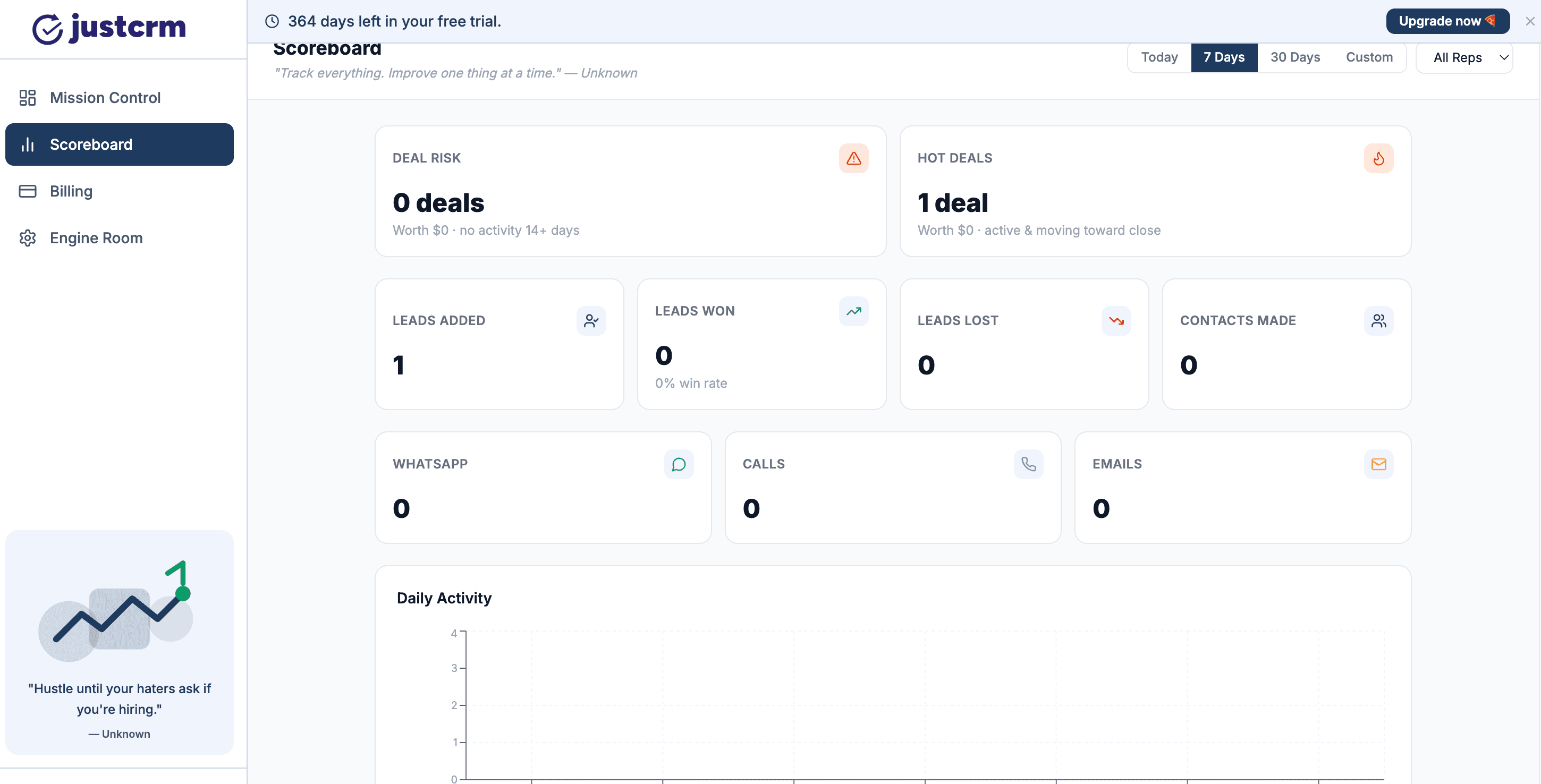 justcrm screenshot 1