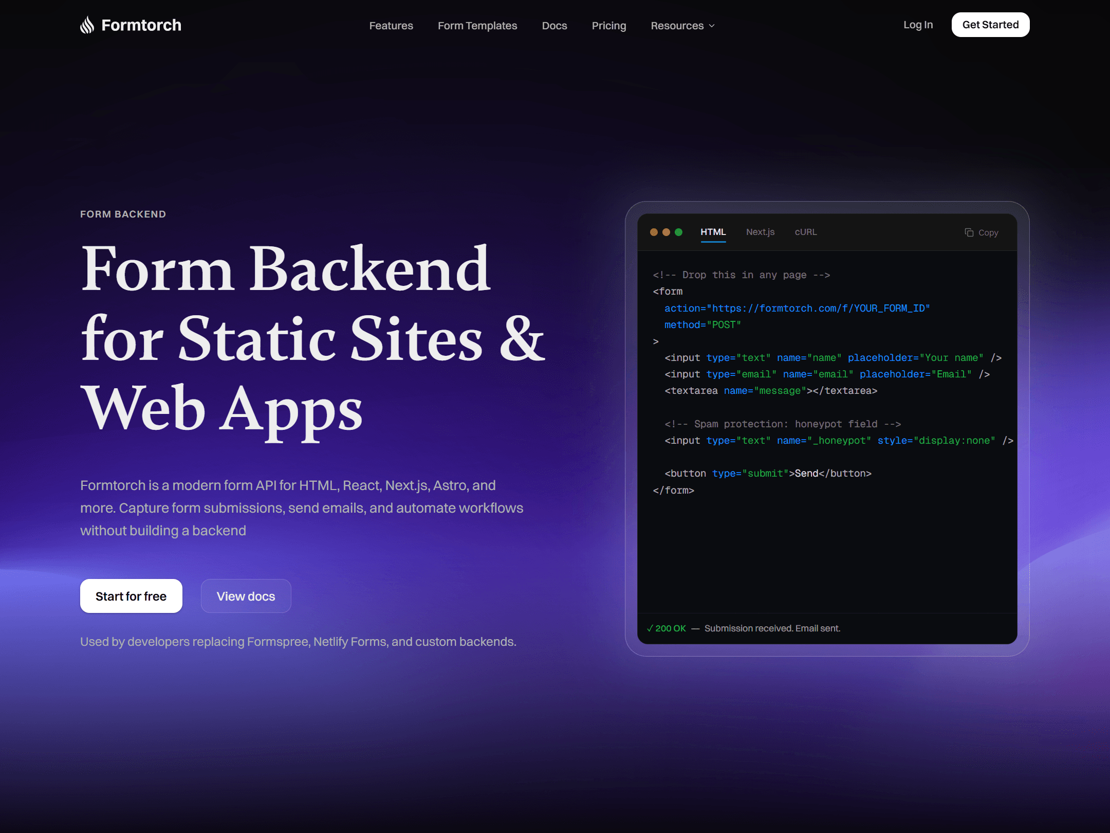 Formtorch screenshot 1