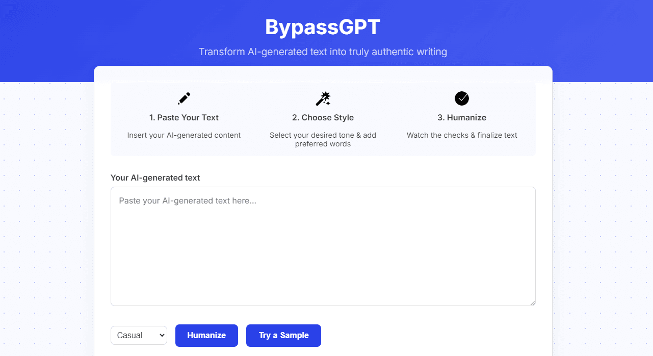 BypassGPT screenshot 1