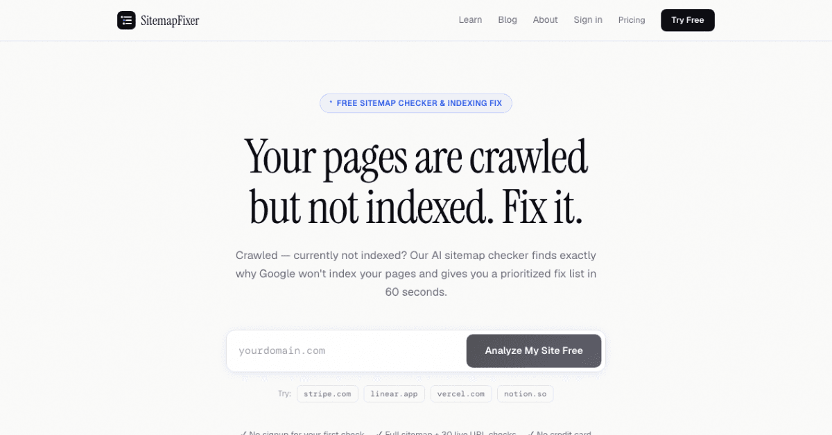SitemapFixer screenshot 1