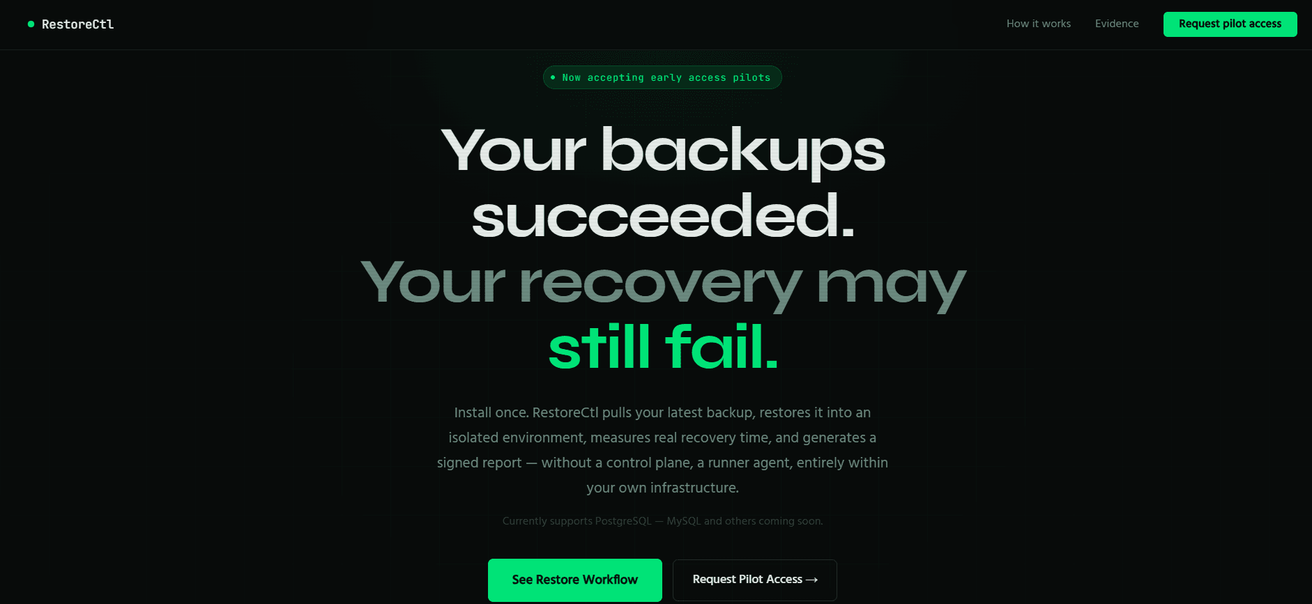 RestoreCtl screenshot 1