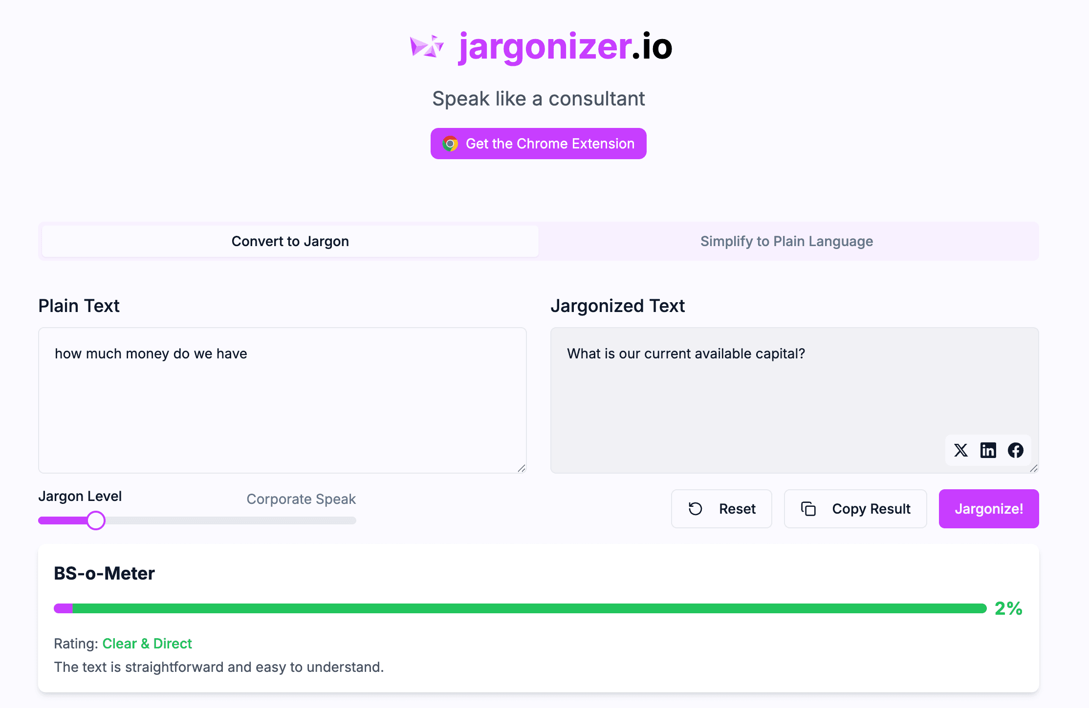 Jargonizer.io screenshot 1