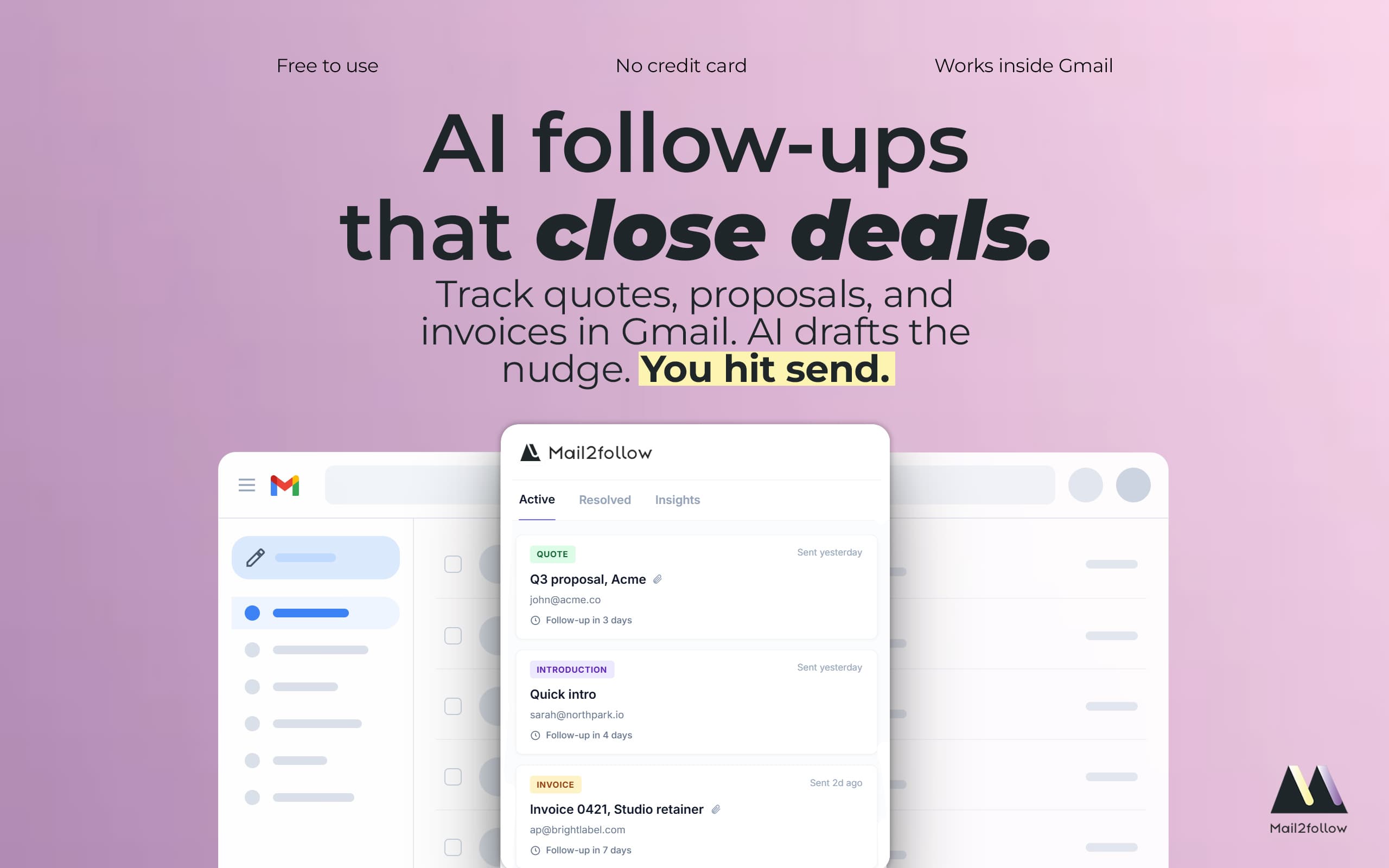 Mail2Follow screenshot 1