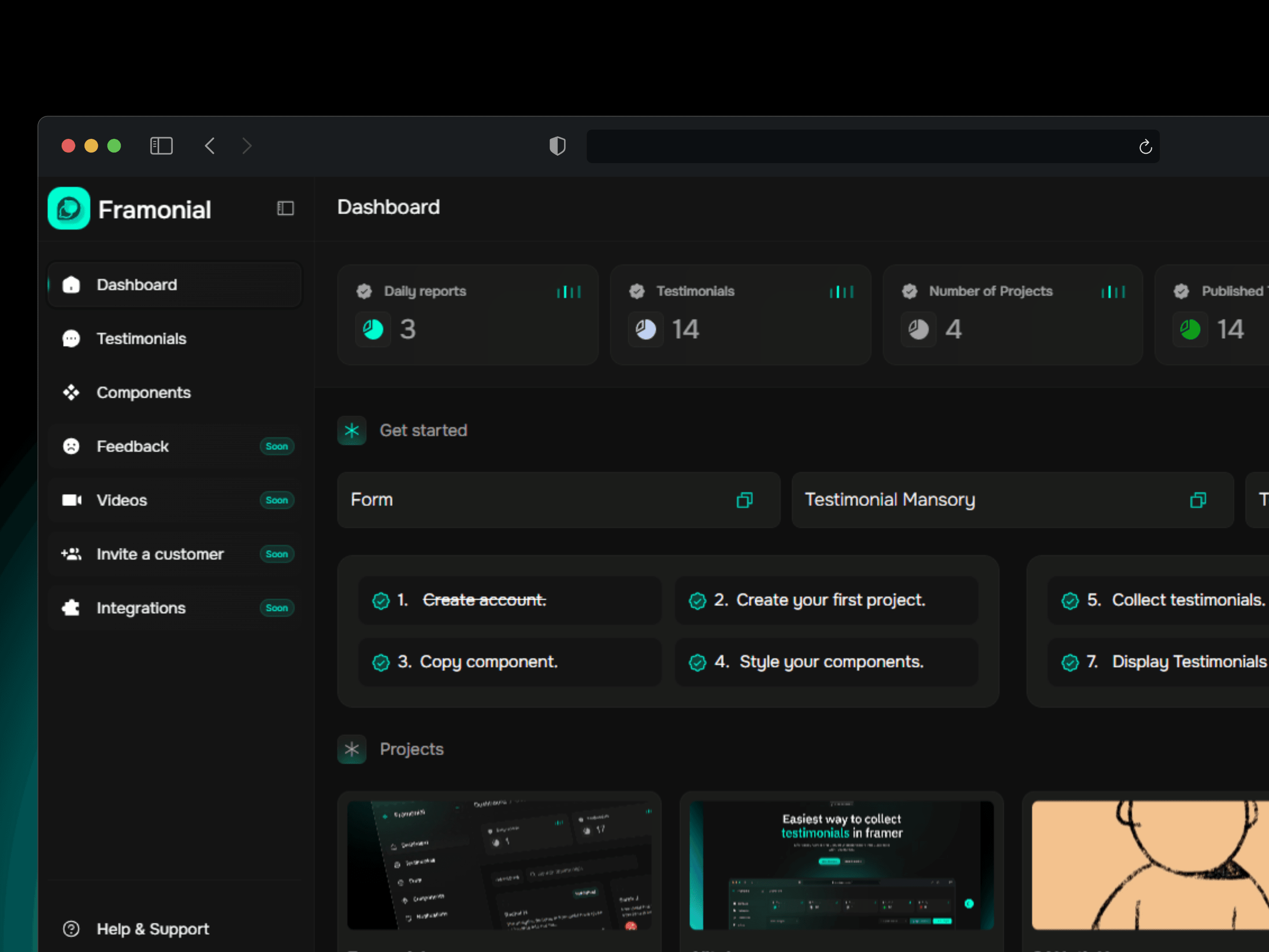 Framonial screenshot 1