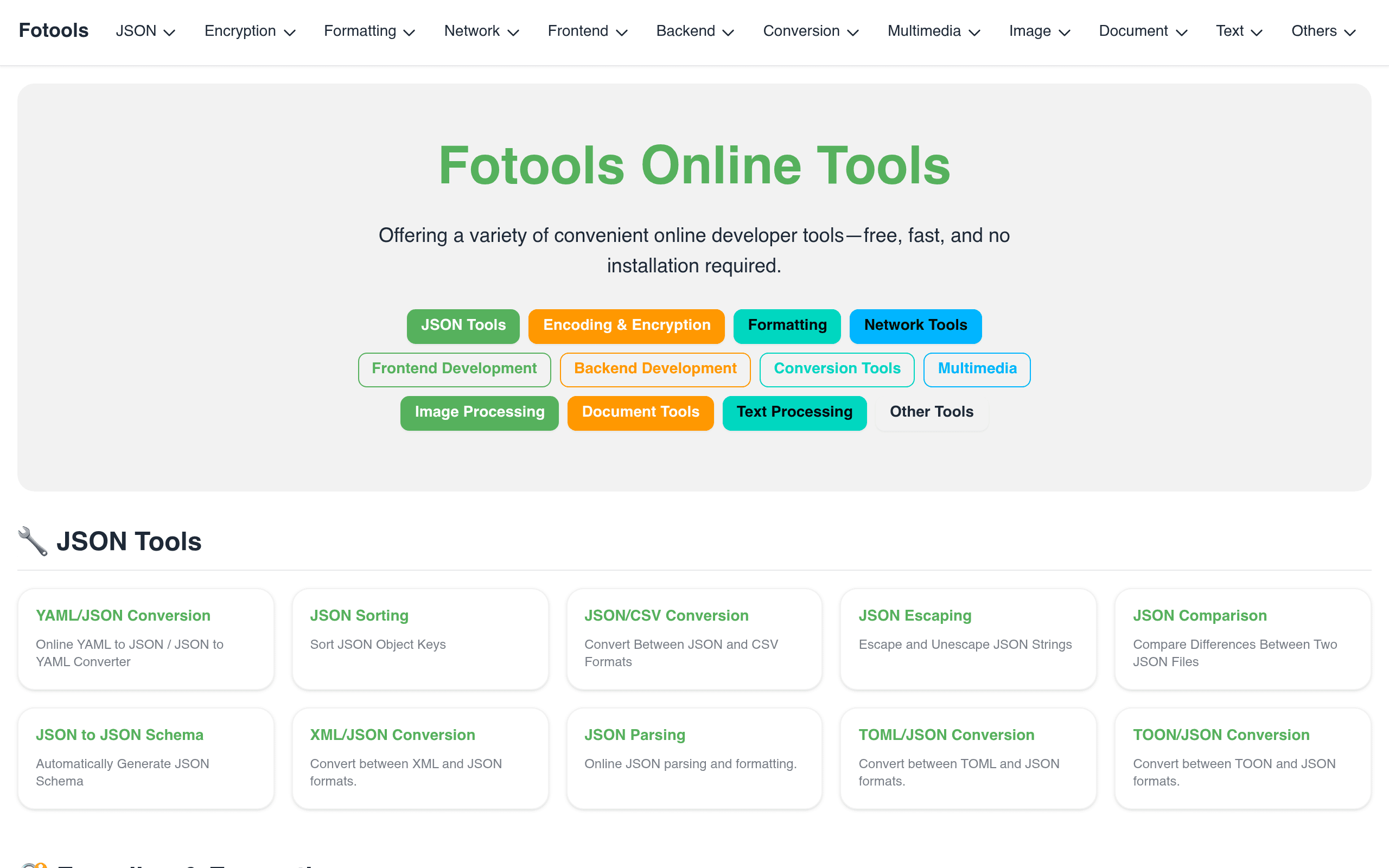 Fotools Online Tools screenshot 1
