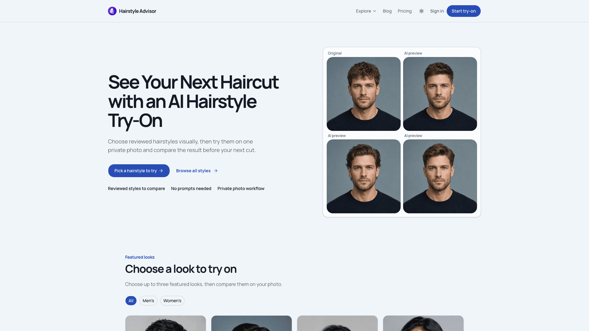 Hairstyle Advisor screenshot 1