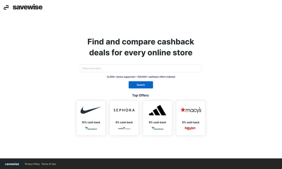 Savewise Cashback screenshot 1