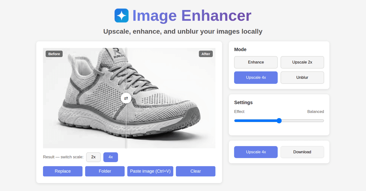 Image Enhancer screenshot 1