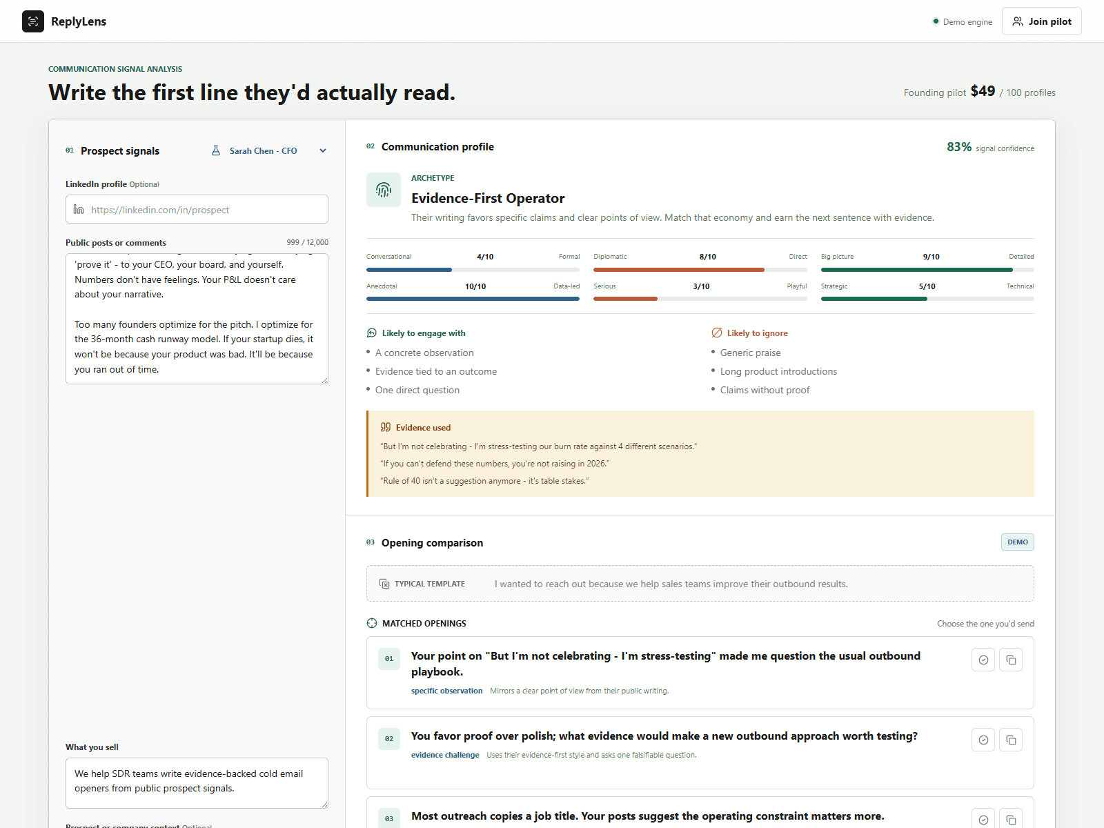 ReplyLens screenshot 1