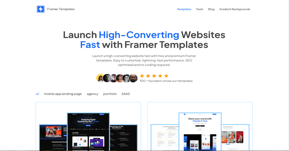 Framer Templates Supply screenshot 1