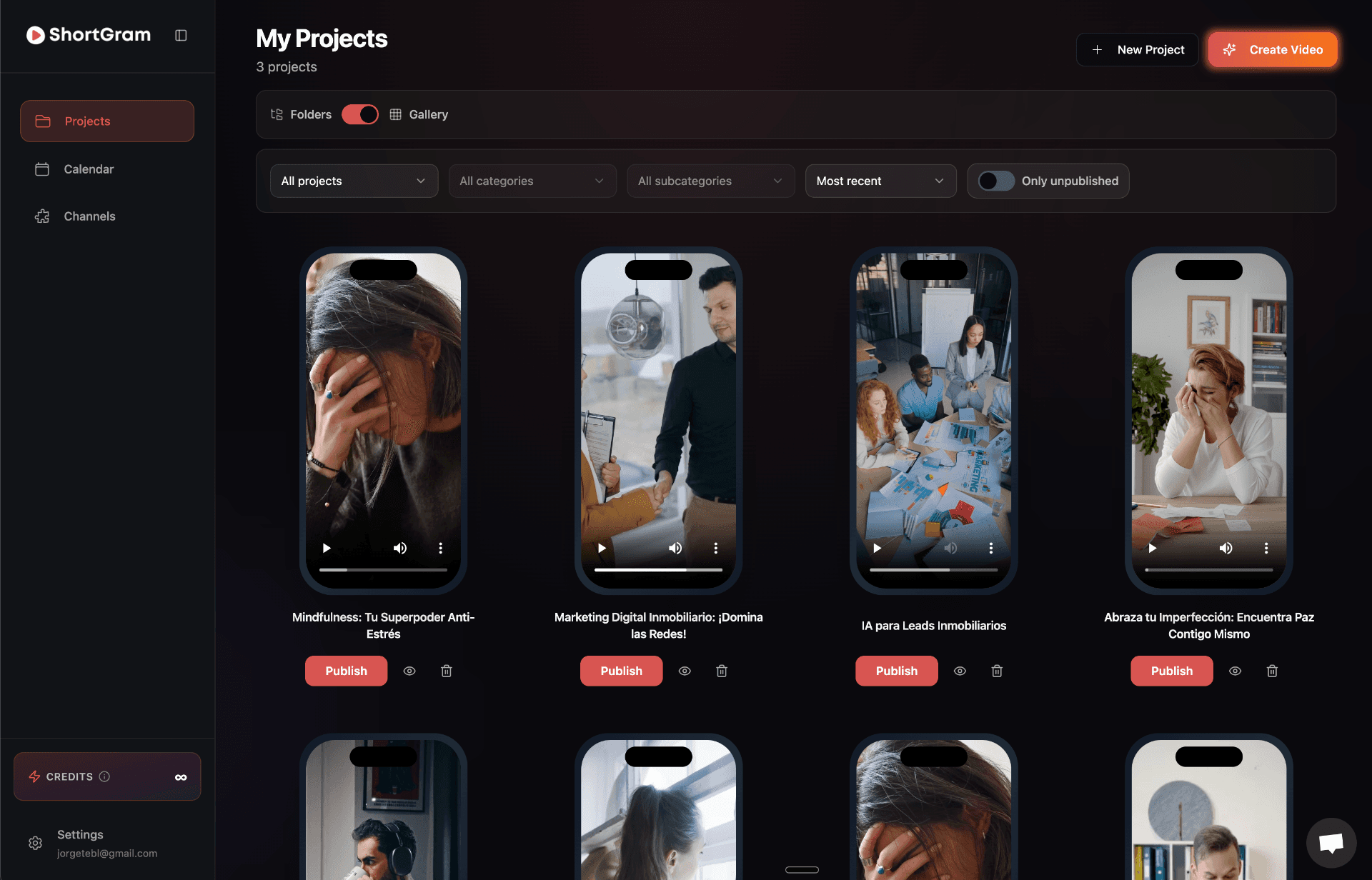 Shortgram screenshot 1
