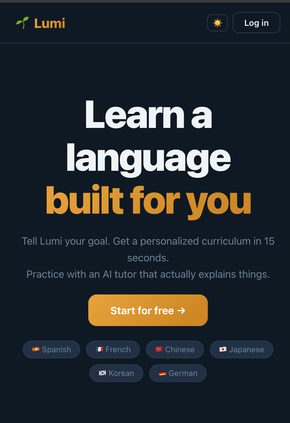 LumiLanguage screenshot 1