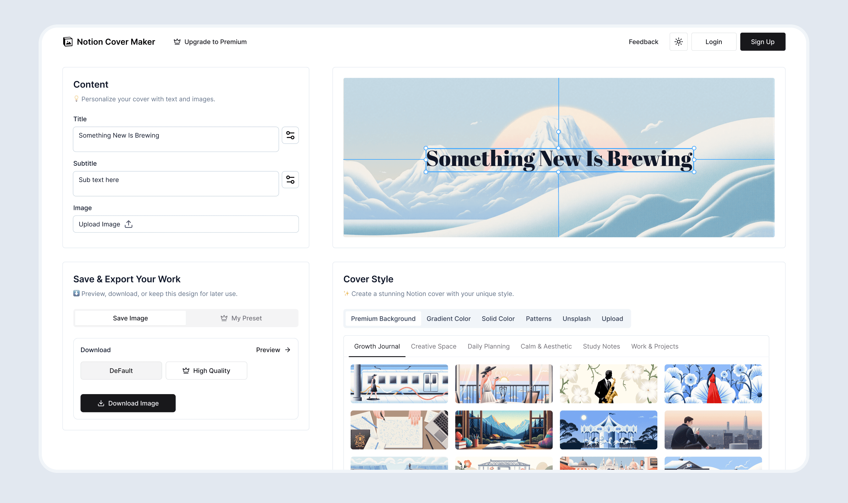 Notion Cover Maker screenshot 1