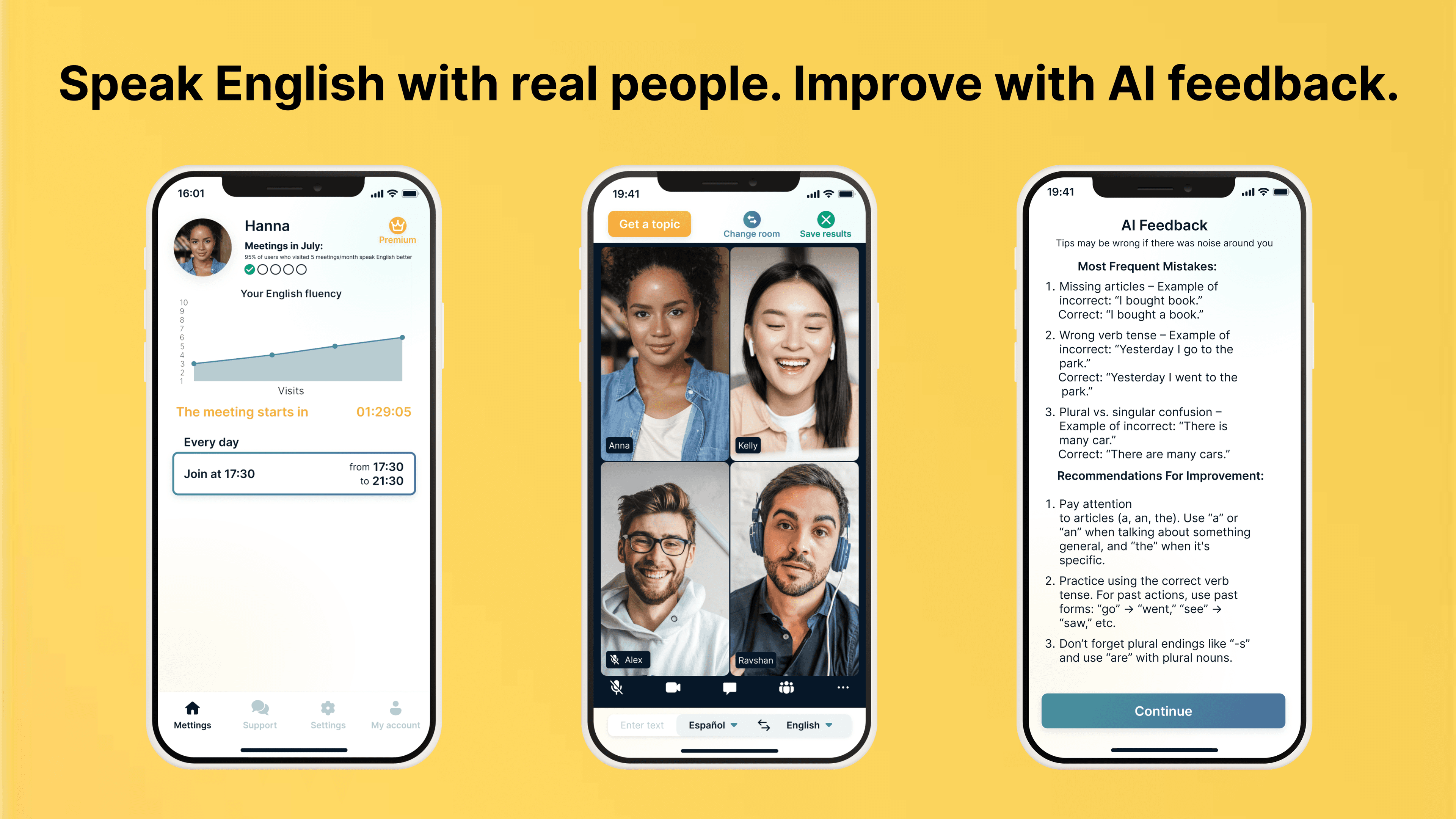 Govar – AI English speaking club screenshot 1