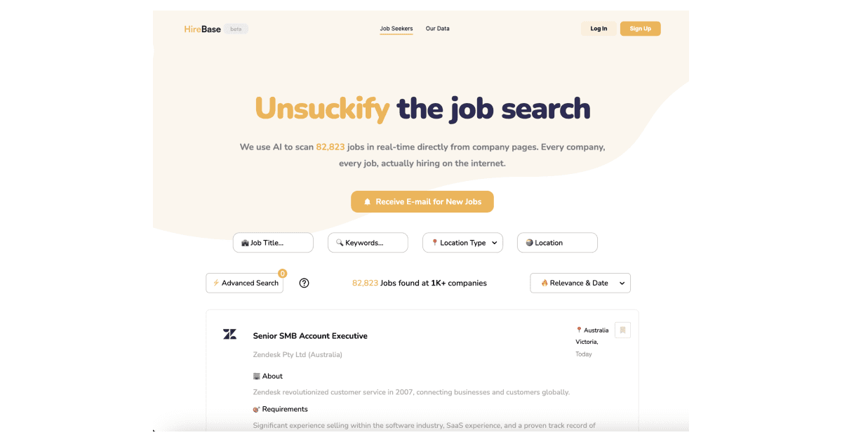 Hirebase screenshot 1