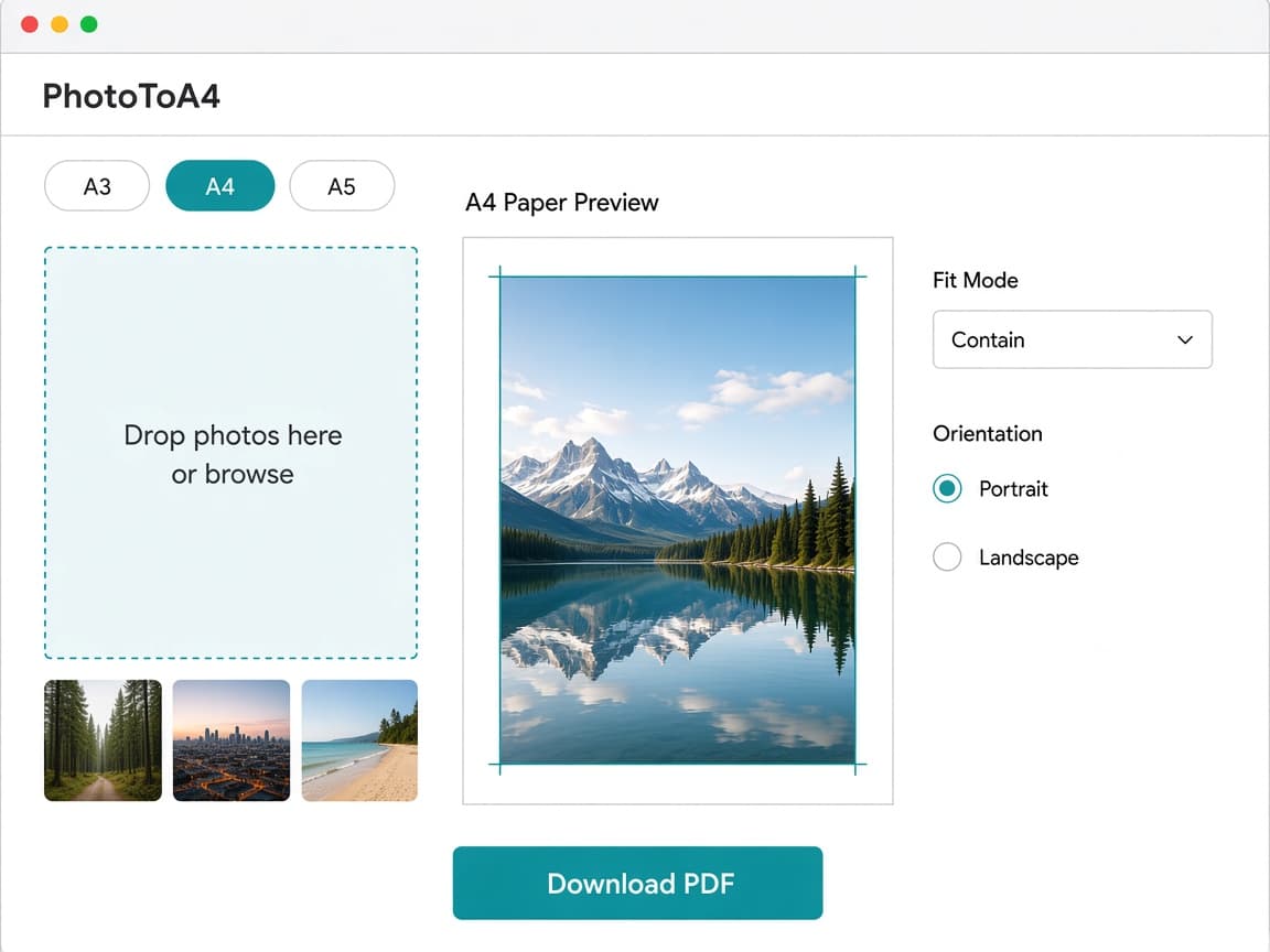 PhotoToA4 screenshot 1