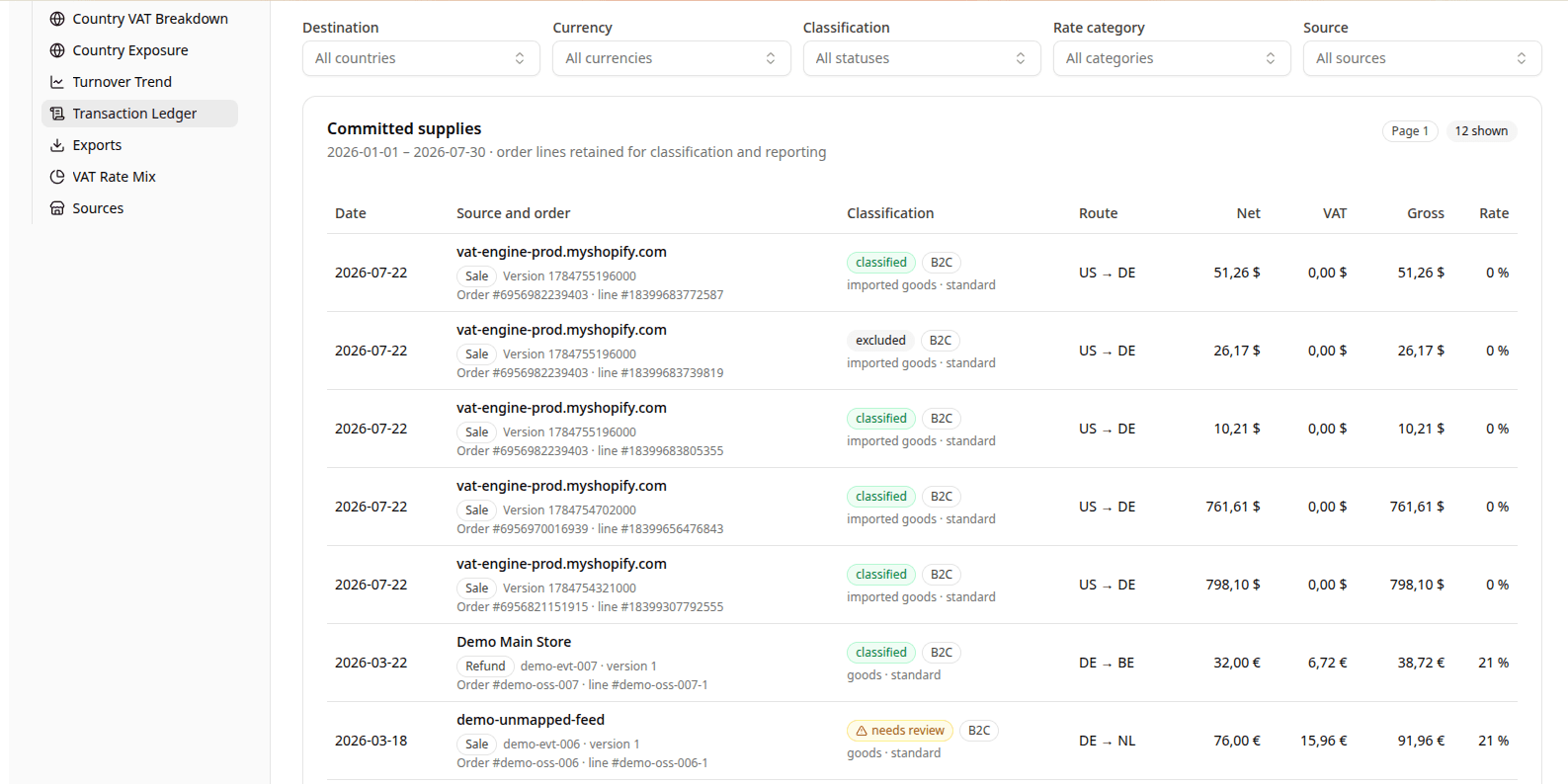 VAT Engine screenshot 1