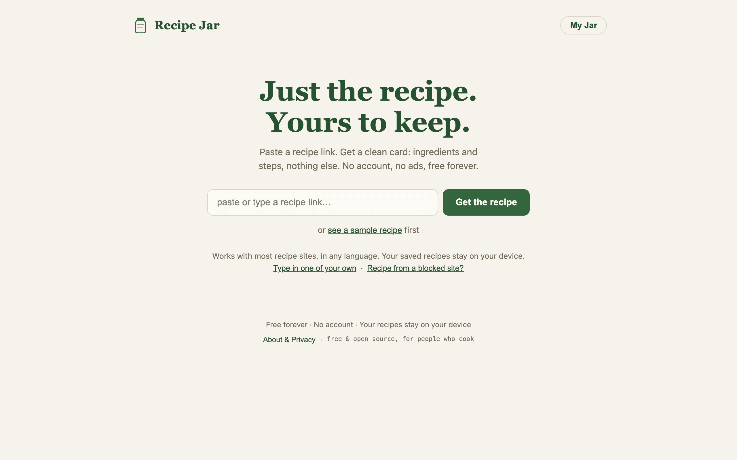 Recipe Jar screenshot 1