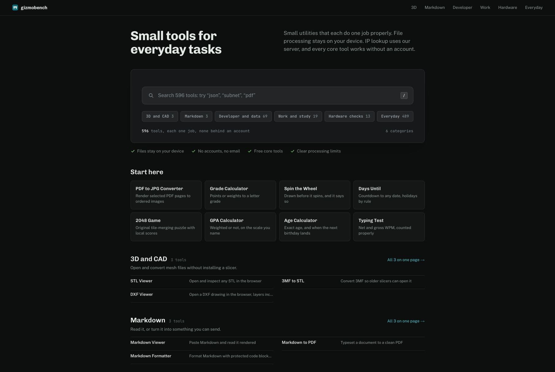 GizmoBench screenshot 1