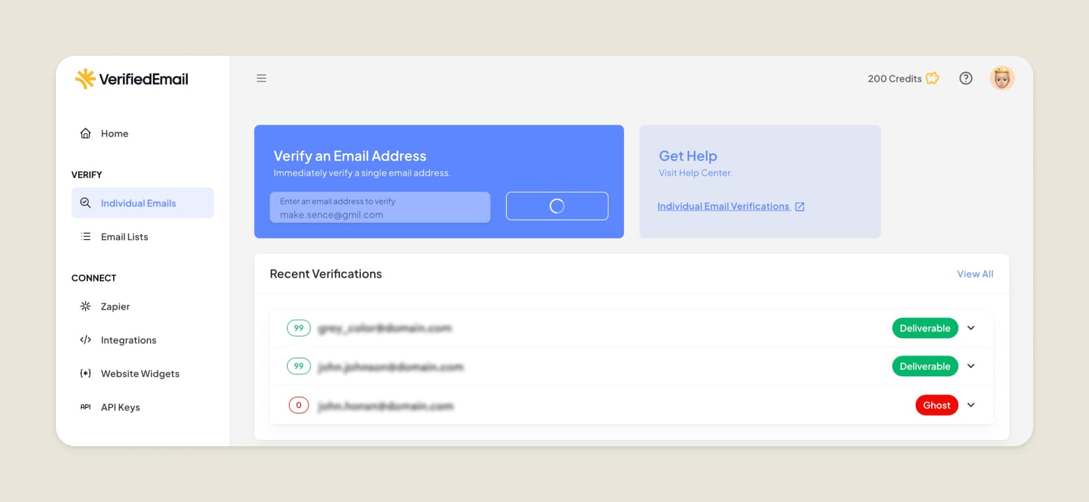 VerifiedEmail screenshot 1