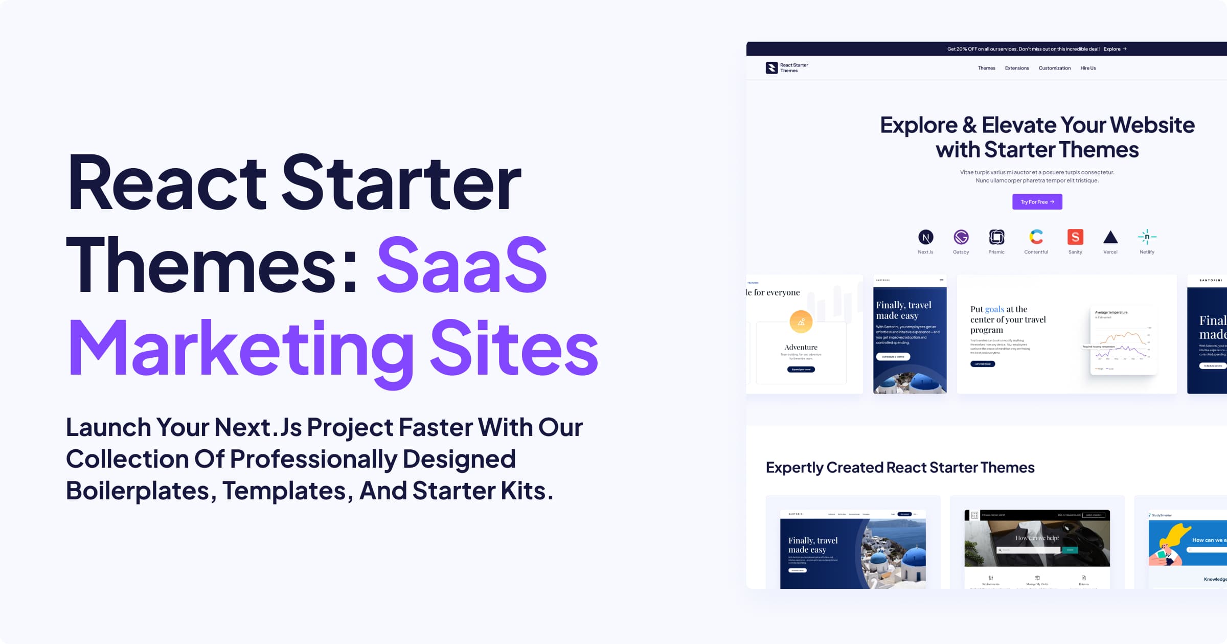 React Starter Themes screenshot 1