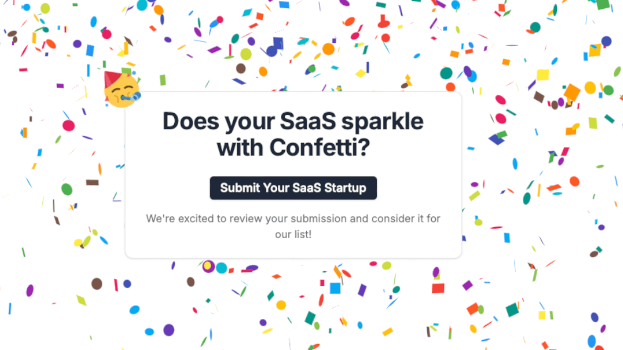 ConfettiSaaS.com screenshot 1