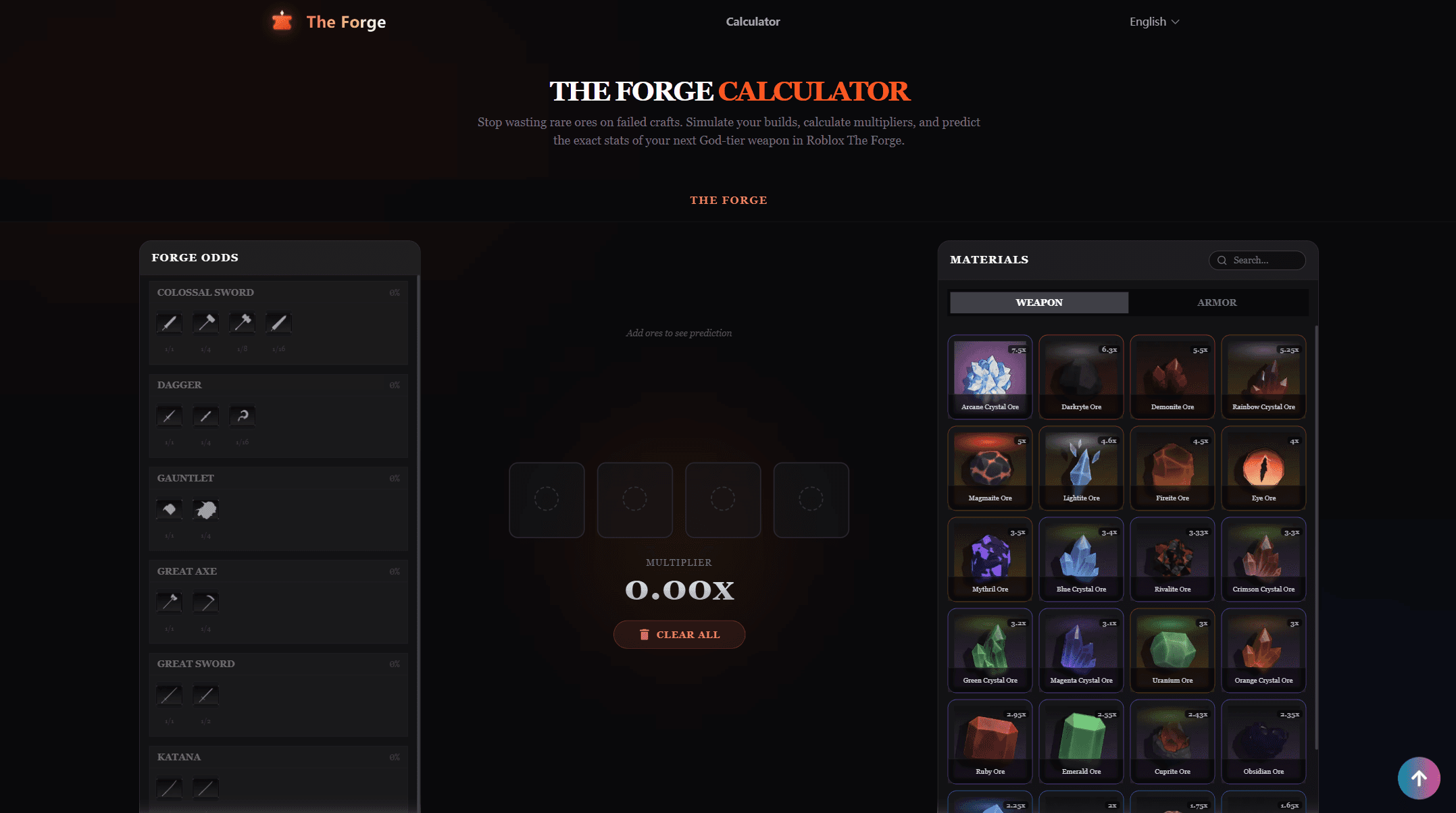 The Forge Calculator screenshot 1