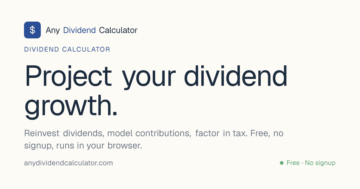 Any Dividend Calculator screenshot 1