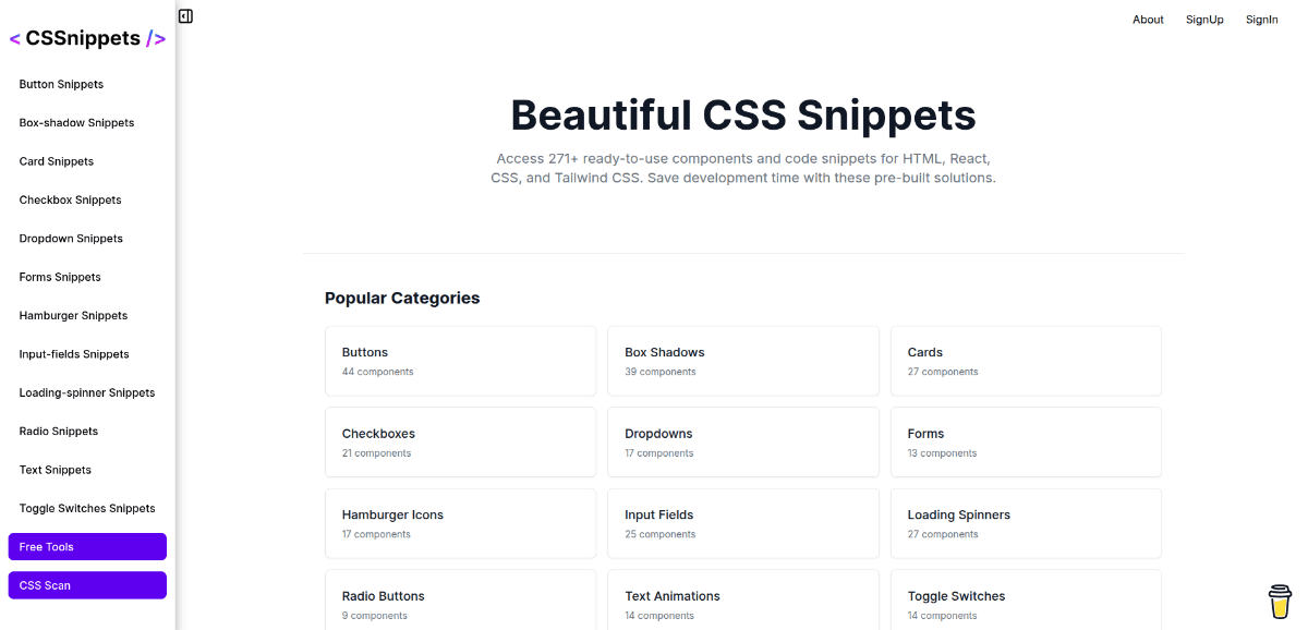 CSSnippets screenshot 1